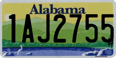 AL license plate 1AJ2755