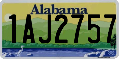 AL license plate 1AJ2757
