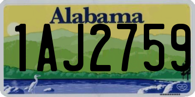 AL license plate 1AJ2759