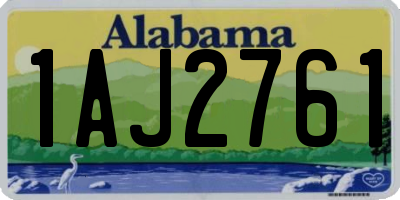 AL license plate 1AJ2761
