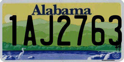 AL license plate 1AJ2763