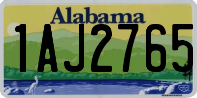 AL license plate 1AJ2765