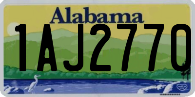 AL license plate 1AJ2770