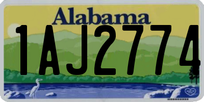 AL license plate 1AJ2774