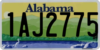AL license plate 1AJ2775