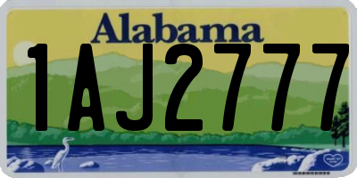 AL license plate 1AJ2777
