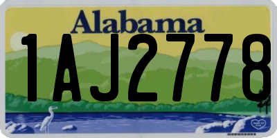 AL license plate 1AJ2778