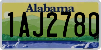AL license plate 1AJ2780