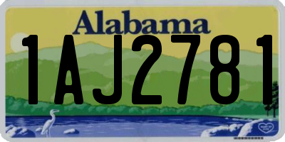 AL license plate 1AJ2781
