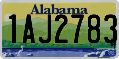 AL license plate 1AJ2783