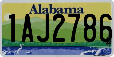 AL license plate 1AJ2786