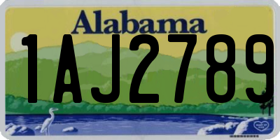 AL license plate 1AJ2789