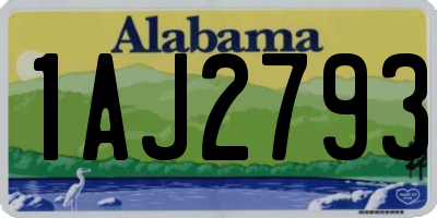 AL license plate 1AJ2793