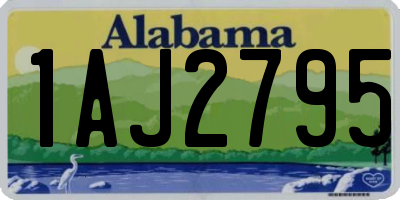 AL license plate 1AJ2795