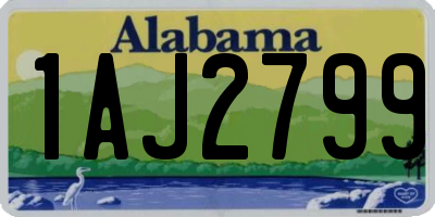AL license plate 1AJ2799