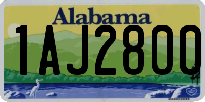 AL license plate 1AJ2800