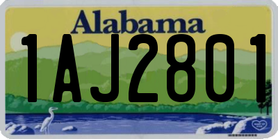 AL license plate 1AJ2801
