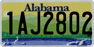 AL license plate 1AJ2802