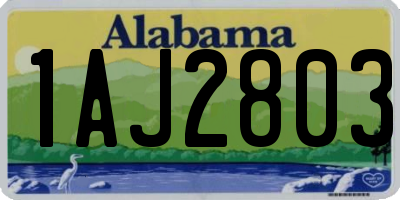 AL license plate 1AJ2803