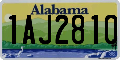 AL license plate 1AJ2810