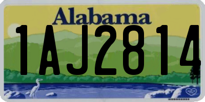 AL license plate 1AJ2814