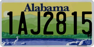 AL license plate 1AJ2815