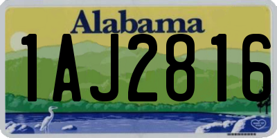 AL license plate 1AJ2816