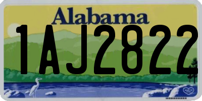 AL license plate 1AJ2822