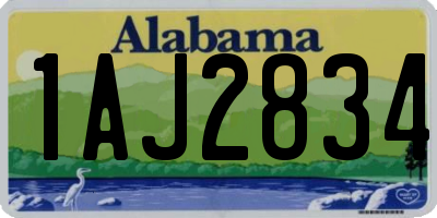 AL license plate 1AJ2834