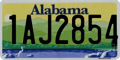 AL license plate 1AJ2854