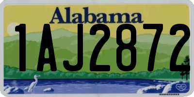 AL license plate 1AJ2872