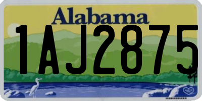 AL license plate 1AJ2875