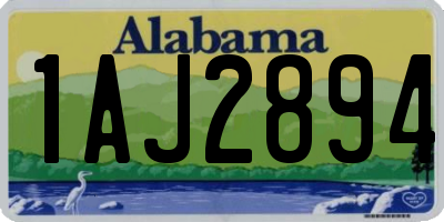 AL license plate 1AJ2894