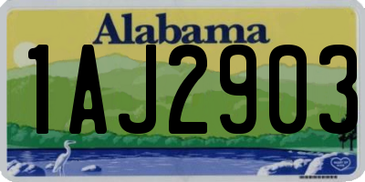 AL license plate 1AJ2903