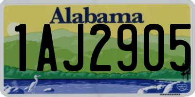 AL license plate 1AJ2905