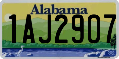 AL license plate 1AJ2907