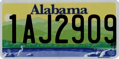 AL license plate 1AJ2909