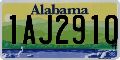 AL license plate 1AJ2910