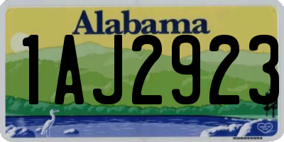 AL license plate 1AJ2923