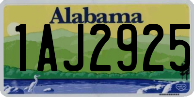 AL license plate 1AJ2925