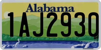 AL license plate 1AJ2930