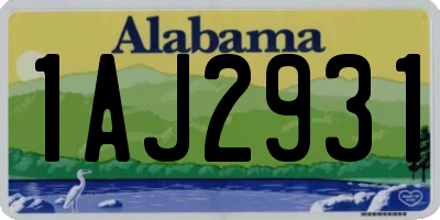 AL license plate 1AJ2931