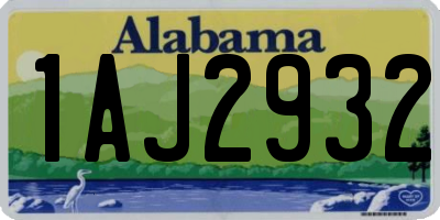 AL license plate 1AJ2932