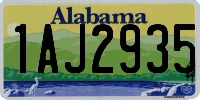 AL license plate 1AJ2935
