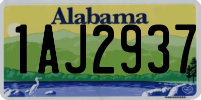 AL license plate 1AJ2937