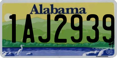 AL license plate 1AJ2939