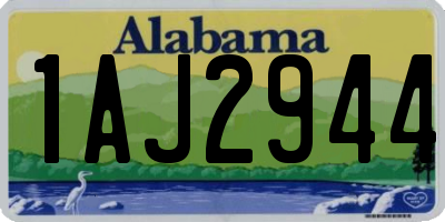 AL license plate 1AJ2944