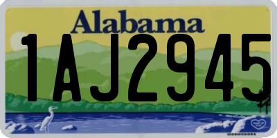 AL license plate 1AJ2945
