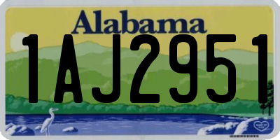 AL license plate 1AJ2951