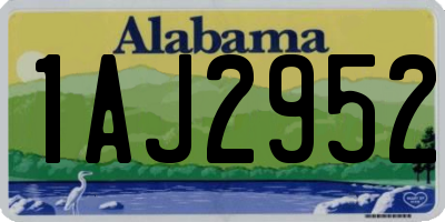 AL license plate 1AJ2952